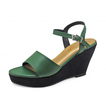 Women Sandals High Heel HSC-93 Green Nappa